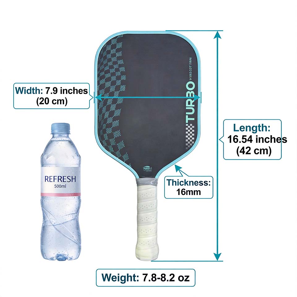 Paleta de Pickleball TURBO T70 - Crepe Pan Carbon reseña y precio
